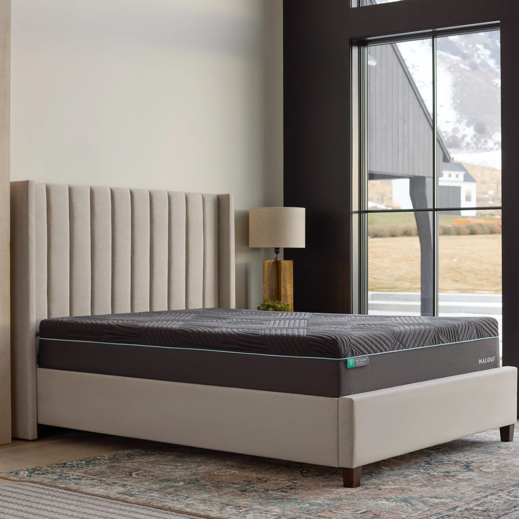 Ice Cloud AeroFlex hybrid mattress in a contemporary bedroom