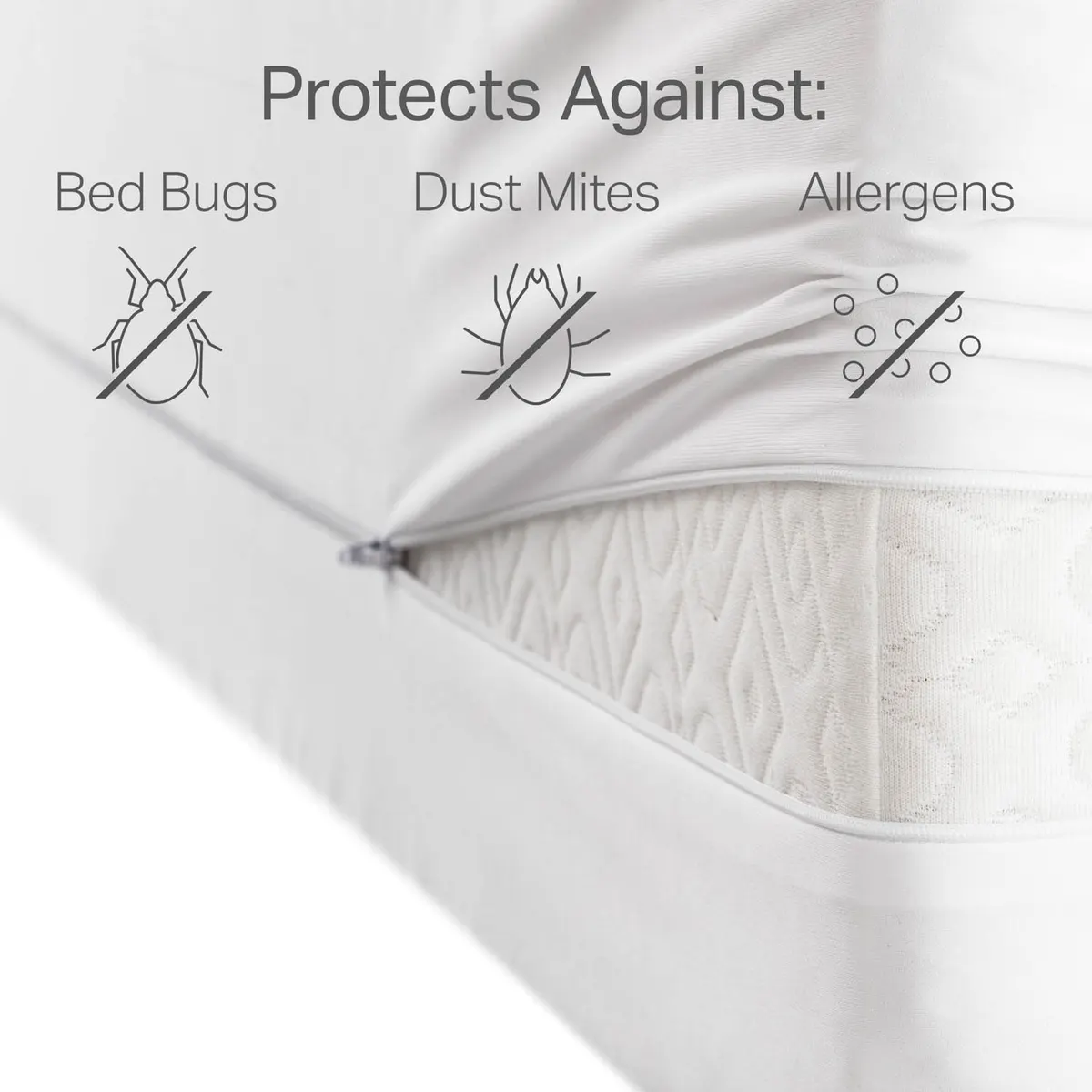 Mattress encasement protector, detail view