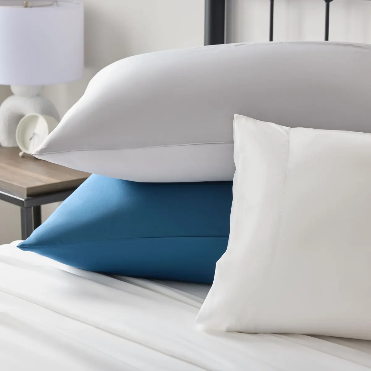 Rayon from bamboo blend sheet set, close view