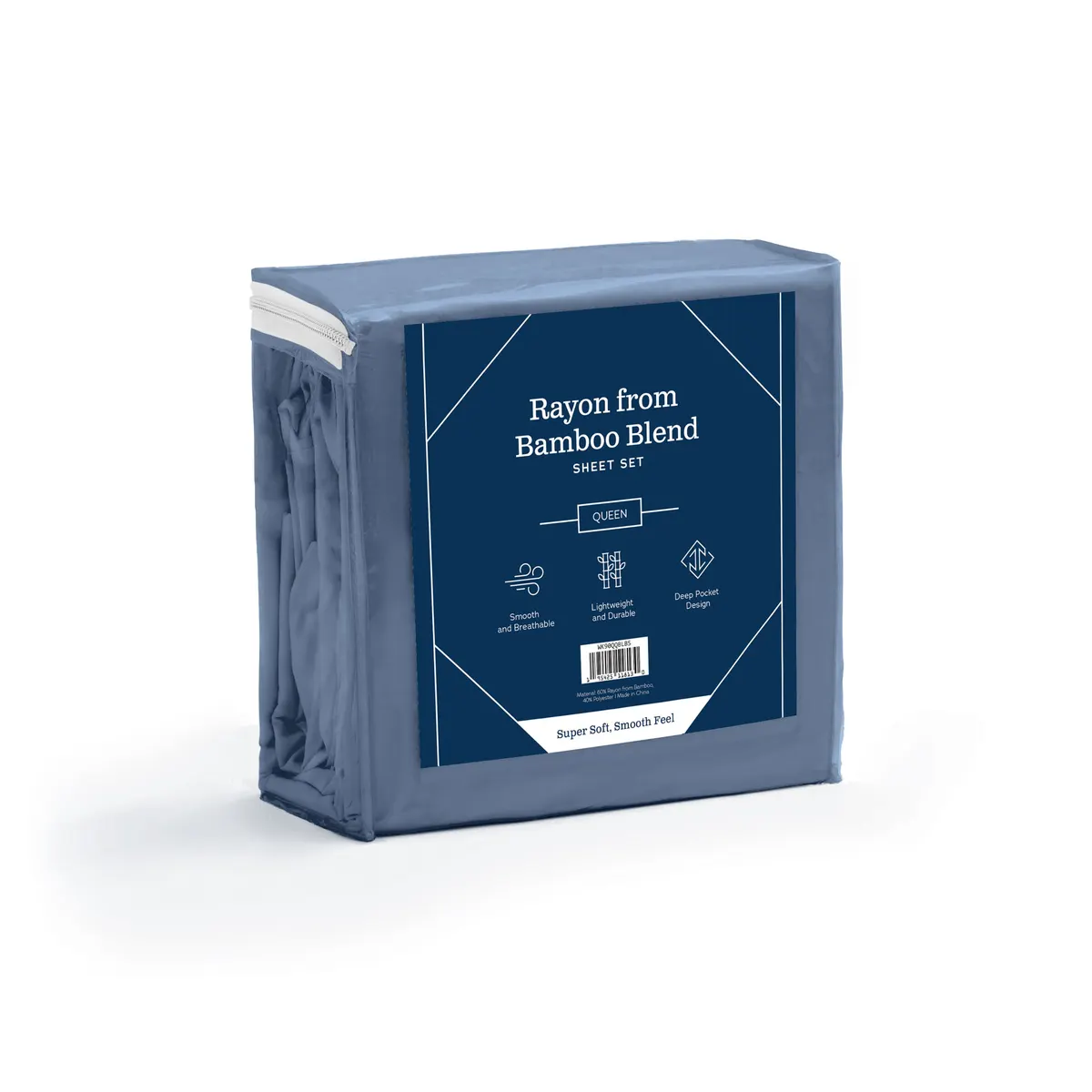 Rayon from Bamboo Blend Sheet Set package, Queen